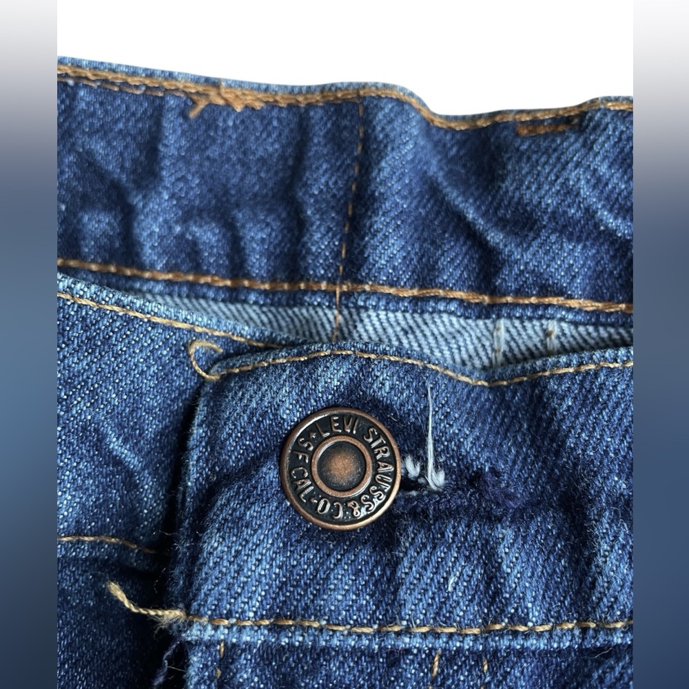 RARE Vintage Levi’s Orange Tab 506 Student Mid Rise Straight Leg Dark Wash Jeans - Picture 3 of 6